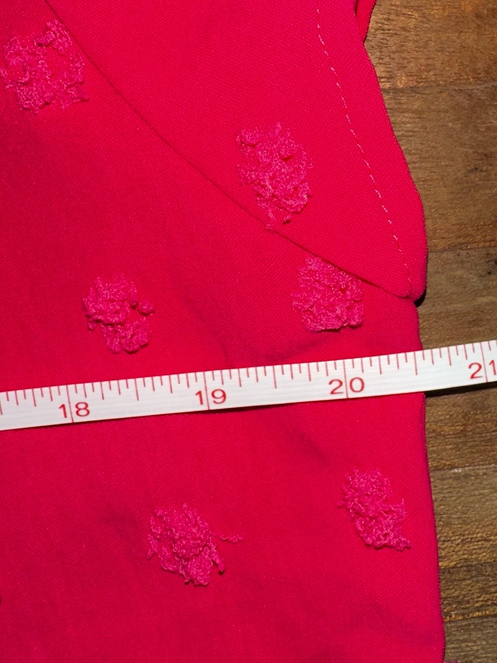 Bright Hot Pink Flutter Sleeve Blouse. Size: LARGE - Picture 5 of 6
